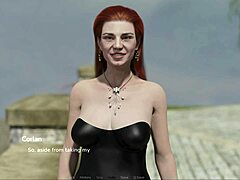 Redhead With Shaved Pussy Plays After Party