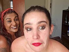why keep spitting on this white trash whore’s face?