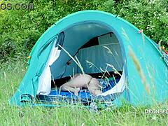 hey, check out nudist milf al b ta hiding in the tent