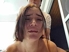 Girlfriend Moans Loud As Huge Gaping Big Ass Takes Anal Creampie