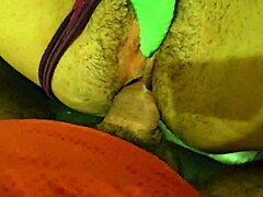 wife's anal orgasm close up, pov creampie with open pussy