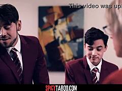 dee williams, busty mature teacher, getting gangbanged by four horny students