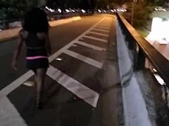 i crossdressed and hooked up with bruna black in the street, it was risky but hot