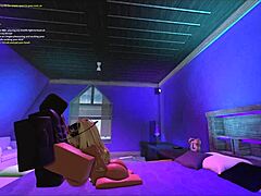 In Roblox studio, fucking blonde bimbo doggystyle. Rough with monster cock!