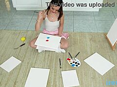 Teen beauty laya rae interacts with hung dude gi joey in intriguing scene