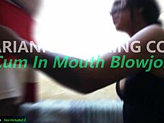 I watch Marianna deepthroat and swallow my cumshot, it's so hot