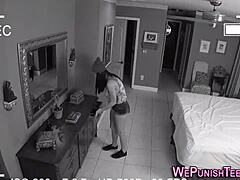 restrained teen 18+ gets fingered and masturbated in bondage bdsm rough play