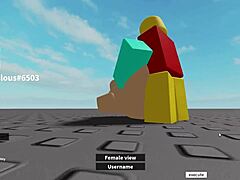 Playing a steamy sex minigame in Roblox with friends