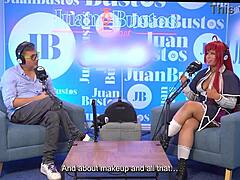 i'm evybubbles, moaning as i ride sybian in cosplay on juan bustos podcast, multiple orgasms.