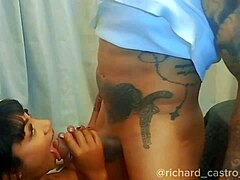 Wife loves intense double penetration with trainer