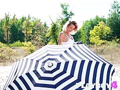 Petite Big Ass Blonde Teen Poses Naked