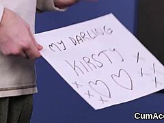 Hot Honey Gets Jizz Shot On Face, Eats All The Cream!