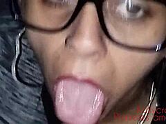 Milf shaves client's balls then gets cumshot in mouth as payment.