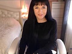 Juliannasmiles as Tamarra Roman seduces with striptease and clit play