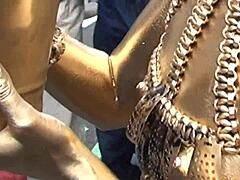 Osu Gold Powder Show Reveals Nipples in Costume Slip