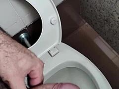 Small 18+ Cock Handjob In Public Bathroom