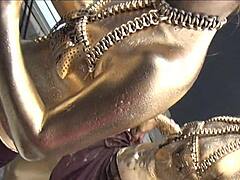 Osu Gold Powder Show Reveals Nipples in Costume Slip