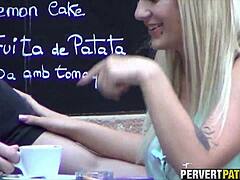 filming a couple through the window in outdoor amateur setup