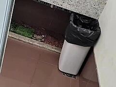 Small 18+ Cock Handjob In Public Bathroom