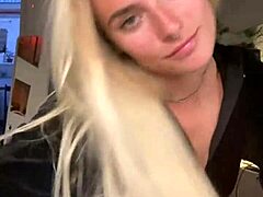 A beautiful blonde with cute features and charm