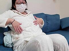 Frustrated housewife gets nasty with solo play in full video.