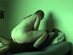 pawg with glasses wakes up the guy for riding his black monster cock in wet interracial cowgirl pt 2