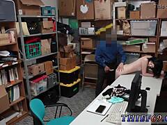 This sexy blonde cop lays down the law on a teen thief! 👮‍♀️