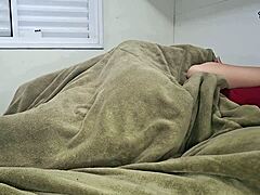 can you believe this married housewife cums while hubby watches?