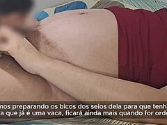 can you believe this married housewife cums while hubby watches?