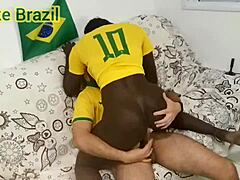 Fernanda watches world cup at myke brazil's house