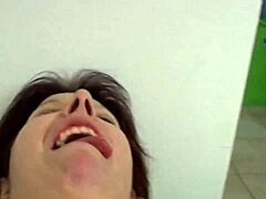 Titty Slut Goes Wild Fingering Her Pussy with a Dildo While Binge-Watching Hardcore Porn!