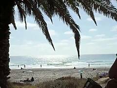 actor alexey panin, sugarnadya, and busty girlfriend hit san diego nudist beach. wild antics ensue.