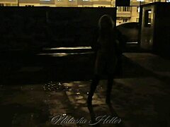 autumn naked walk with pretty young girl