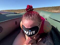 Caught deep throating mermaid