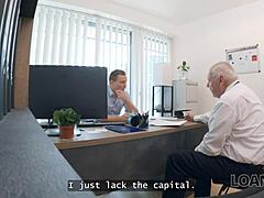 Petite Whore Mina K Gets Dirty in Office for Loan Approval
