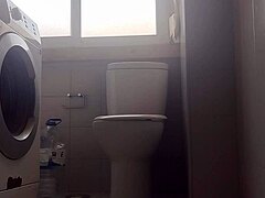 He shaved his big dick and spat out lots of milk!