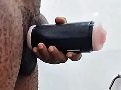 my girlfriend away, helping myself in bathroom