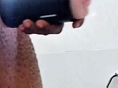 my girlfriend away, helping myself in bathroom