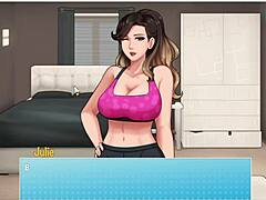 House Chores With Maid In Cartoon Style.