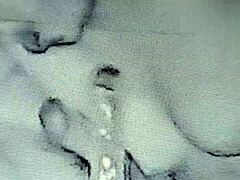 horny housewife reaches orgasm with two amateurs