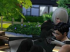 Sims 4 voyeur catches them in the bath!