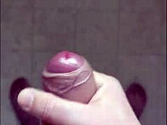 Double angle view of intense solo masturbation session