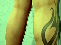 Cute girl in heels and pantyhose teases small cock intriguingly