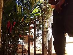 soloboy masturbates outdoors at 40