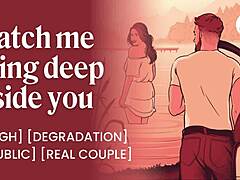 Wow, my girlfriend takes my big cock deep in her ass with dirty talk, real couple!