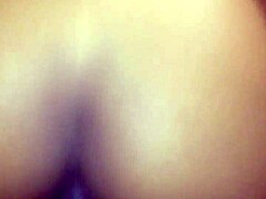 The teen slut rides the huge black cock and gets a creampie from it