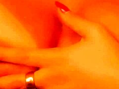 Hot brunette teases with titsfuck and anal