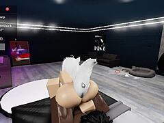 Chica gato de Roblox follada por polla negra grande!