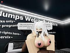 Chica gato de Roblox follada por polla negra grande!