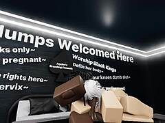 Chica gato de Roblox follada por polla negra grande!